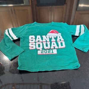 The Children's Place Green Santa Squad 2021 Long Sleeve Tee
